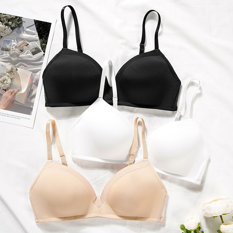 seamless wireless push up bra