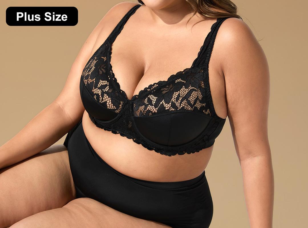 Breathable non-padded bra for plus size women